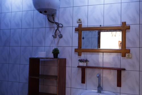 a bathroom with a sink and a window at Nook seaview in Dahab