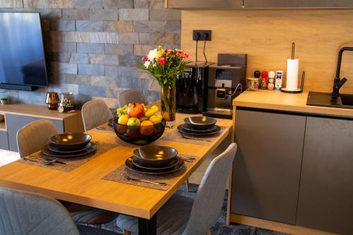 Apartmán Hrabušiceにあるキッチンまたは簡易キッチン