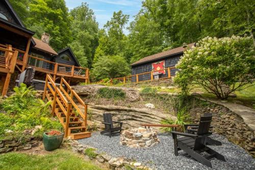 Zahrada ubytování Riverview Retreat