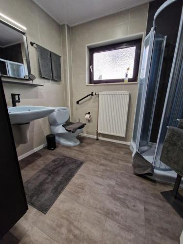 Koupelna v ubytování Ferienwohnung Waldliebe Hinterweidenthal