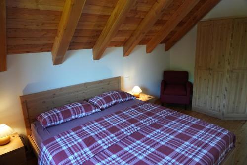 Cama o camas de una habitación en Chalet Navauce