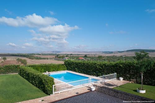 une piscine au milieu d'un jardin dans l'établissement Miramurgia B&B, à Gravina in Puglia