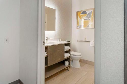 een badkamer met een wastafel en een toilet bij Comfort Suites in Elgin