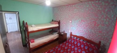 Cette petite chambre comprend 2 lits superposés. dans l'établissement Alojamiento Salvador, à San Salvador de Jujuy