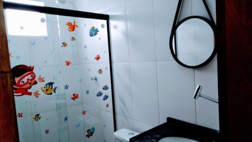 Koupelna v ubytování Pousada Flats Alegria