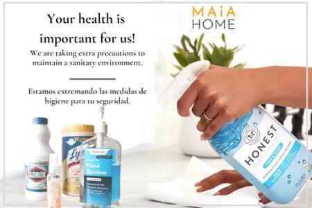 a magazine advertisement for a moisturizing hand holding a bottle of bleach at Orozco MaiaHome-POLANCO 1BR close to Antara in Mexico City