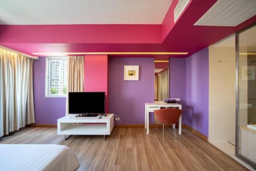 TV a/nebo společenská místnost v ubytování Veronica Residence