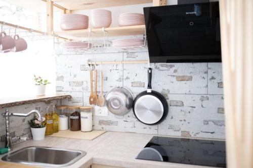 Kuchyň nebo kuchyňský kout v ubytování Duplex Apartma Nikolina
