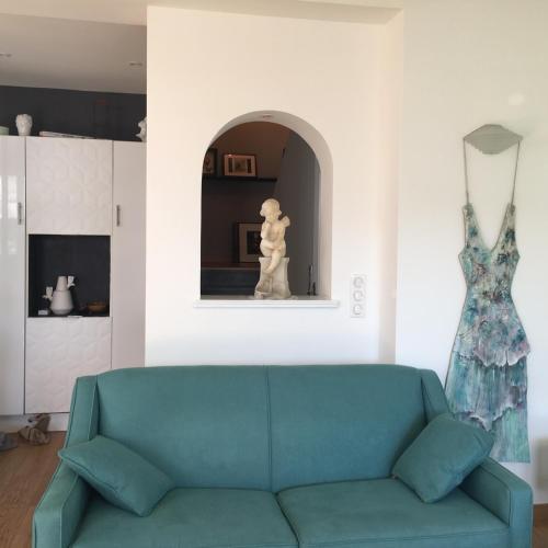 Χώρος καθιστικού στο Villa Iris