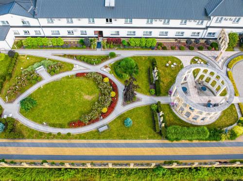 an overhead view of a road in a city at Hotel Coloseum in Jarosław