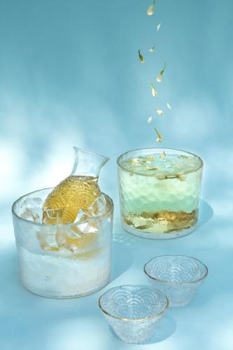 a set of three desserts in bowls and a jar at Le Meridien Xi'an Chanba in Xi'an