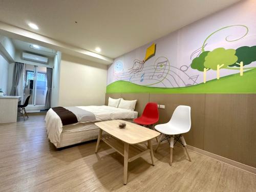 Χώρος καθιστικού στο Music City Inn