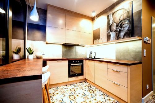 NordicHaven Apartmentsにあるキッチンまたは簡易キッチン