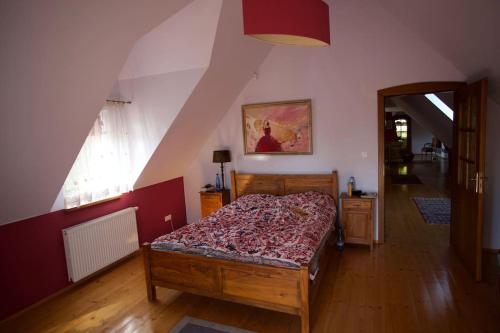 Giường trong phòng chung tại Willa Ranczo