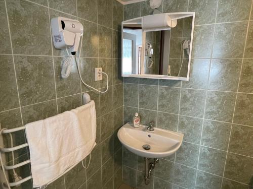 Koupelna v ubytování Penzion Nová Hospoda