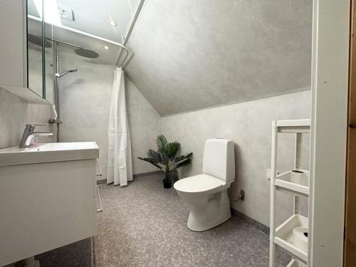 Koupelna v ubytování Holiday apartment on western Gotland