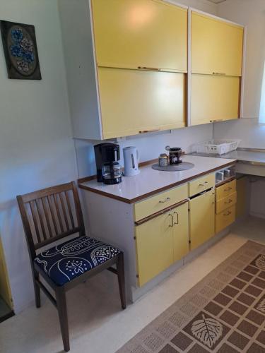Cuisine ou kitchenette dans l'établissement Klockestrandstugan-Höga kusten