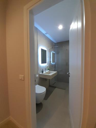 Koupelna v ubytování Solea Hotel