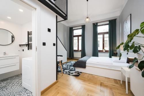 Posteľ alebo postele v izbe v ubytovaní Beautiful apartment, great location, Old Town & Kazimierz