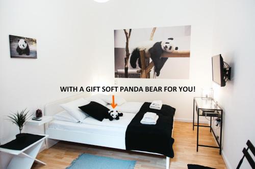 Black & White Apartment with a gift soft PANDA