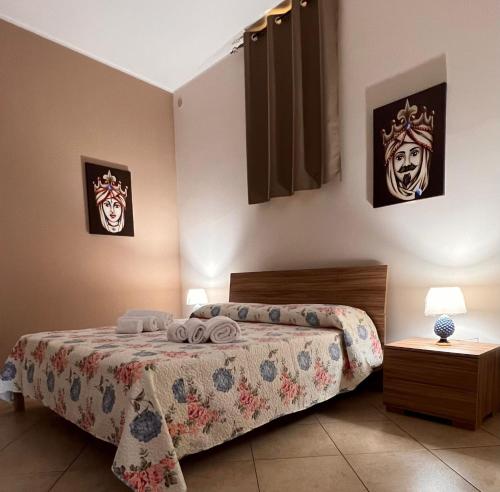 A bed or beds in a room at Nonna Croce Home