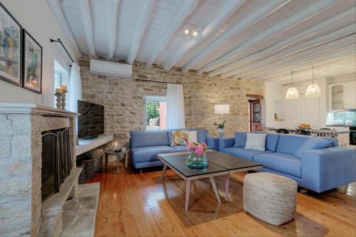 Χώρος καθιστικού στο Villa Aurora Paxos