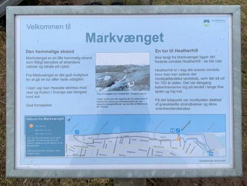 a sign with a map of the marwenzvelt at Cosy place with adoring sunny terrace in Vejby