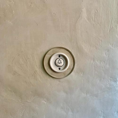 a ceiling with a metal sink in a room at La Malvina ~5* centro storico~ Giardinetto privato in Santarcangelo di Romagna