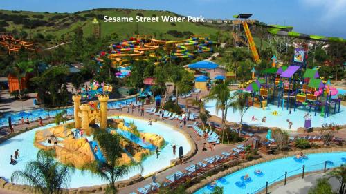 an overhead view of a water park at a theme park at Relax @CercaDelPlaya: .7mi to the Beach! 4BR/2.5BA in San Diego