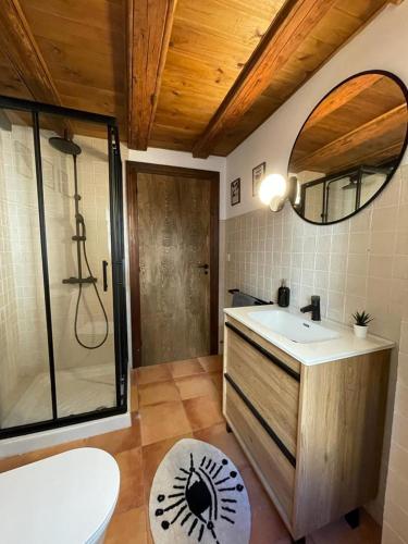 Koupelna v ubytování Casa Collao