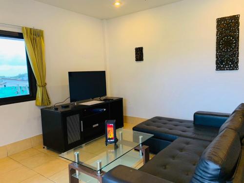 Μια τηλεόραση ή/και κέντρο ψυχαγωγίας στο Scan House Apartment