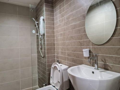 Koupelna v ubytování Lovely Kozi Square comfort Studio Home 3A