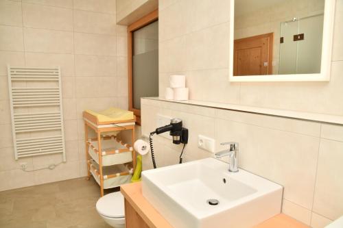 Phòng tắm tại Appartements neben der Gondelbahn - Haus Nord