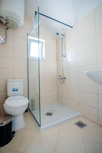 Koupelna v ubytování VILA PUPA, Elešec 2