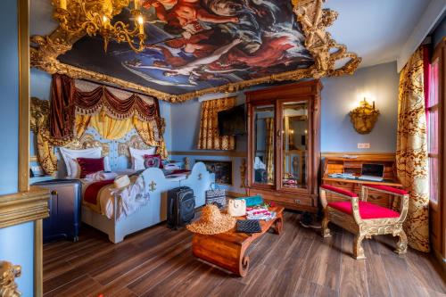Postel nebo postele na pokoji v ubytování Hôtel Pirates World