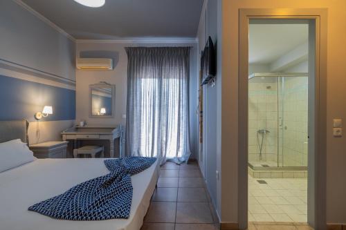 Koupelna v ubytování Pelagos Apartments