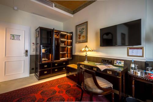 Kuchyň nebo kuchyňský kout v ubytování Myer's Hotel Berlin