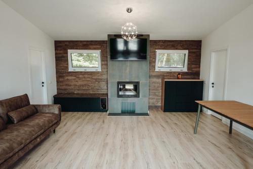 TV a/nebo společenská místnost v ubytování Famous Chalet Dragomirna