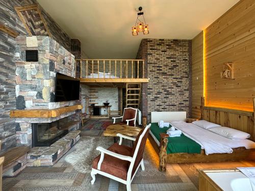 Katil atau katil-katil dalam bilik di Organic village bungalow
