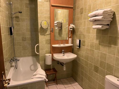 Koupelna v ubytování Auberge Des Mésanges