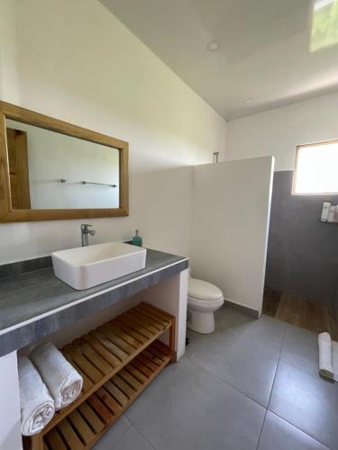 Koupelna v ubytování Altos de la Caobita