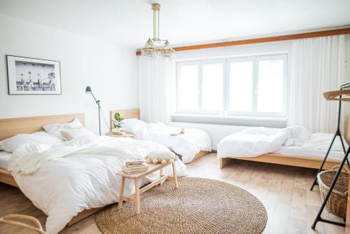 Кровать или кровати в номере Chalupa Morava