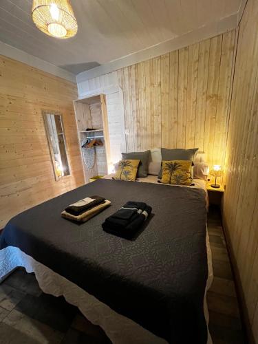 Ένα ή περισσότερα κρεβάτια σε δωμάτιο στο Le Petit Gîte des Lys