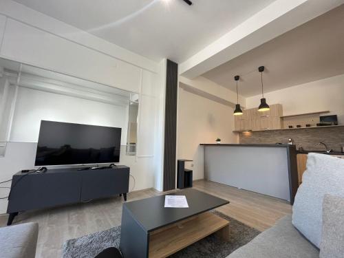 TV a/nebo společenská místnost v ubytování Apartments IVI Gevgelija