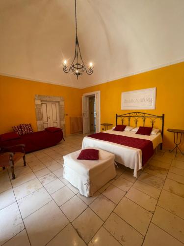 A bed or beds in a room at B&B Al Castello