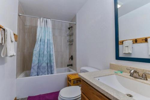 a bathroom with a tub and a toilet and a sink at Charming 2 Bedroom Near Downtown - Rose Tree 1 in Moab