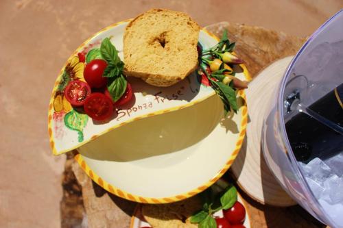 カントリーハウスの敷地内または近くでの食事または食べ物