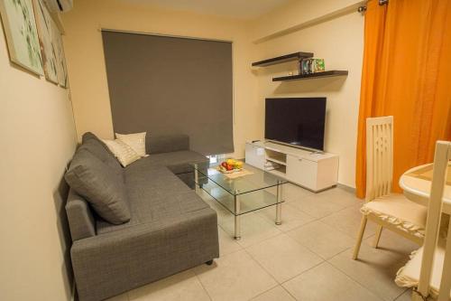TV a/nebo společenská místnost v ubytování Mezzarina apartment ayia napa
