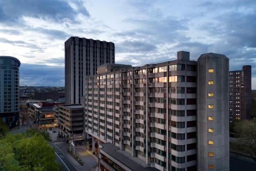 a view of a tall building in a city at Delta Hotels by Marriott Bristol City Centre in Bristol