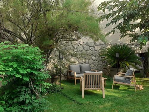Κήπος έξω από το SOUS LE TILLEUL à RUOMS